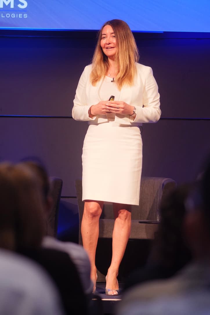 Selin is speaking at an industry event at Williams Experience Centre, Grove, 2025