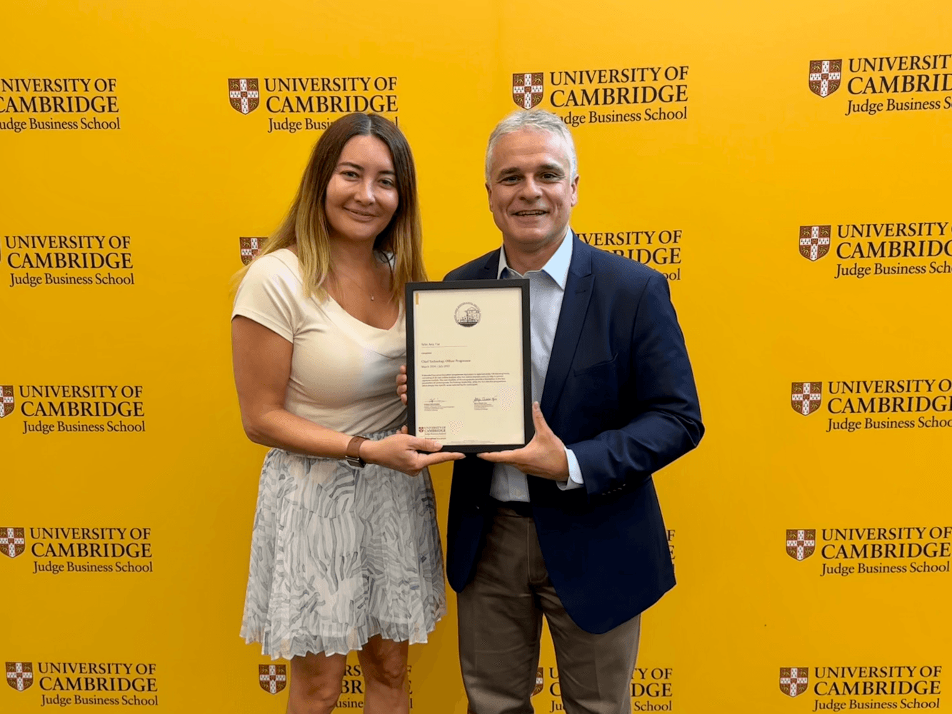 Getting my certificate from Prof. Stelios K.